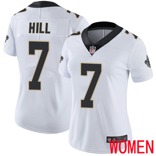 New Orleans Saints Limited White Women Taysom Hill Road Jersey NFL Football #7 Vapor Untouchable Jersey->youth nfl jersey->Youth Jersey